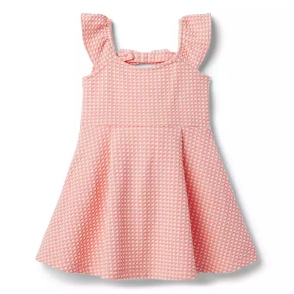 Janie and Jack Gingham Knit Seersucker Dress